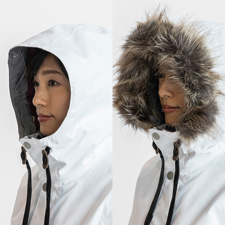 リムーバブルフードファー